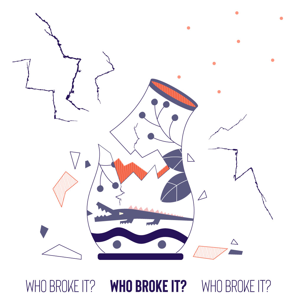 404 page error web design ancient broken vase