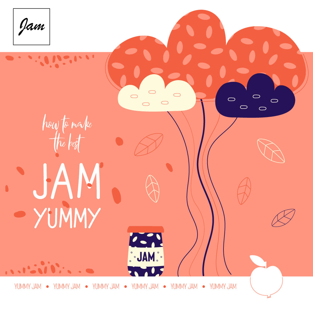 How to make delicious jam vector web template