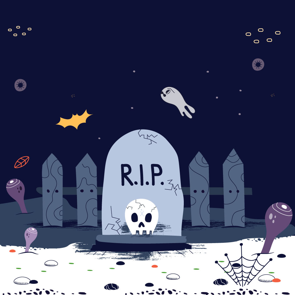 Beautiful vector Halloween sale and promotion illustrations